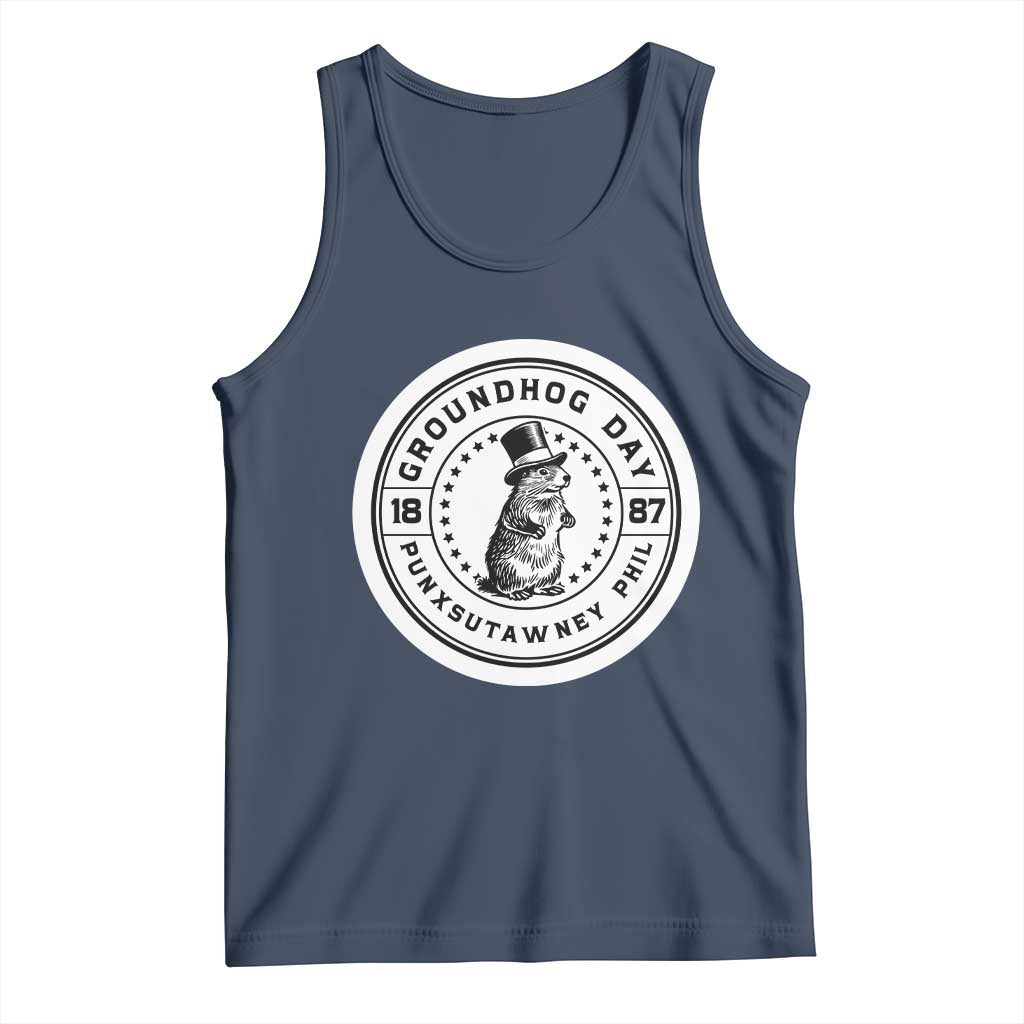 Punxsutawney Phil Groundhog Day Tank Top Funny Woodchuck Day 1887