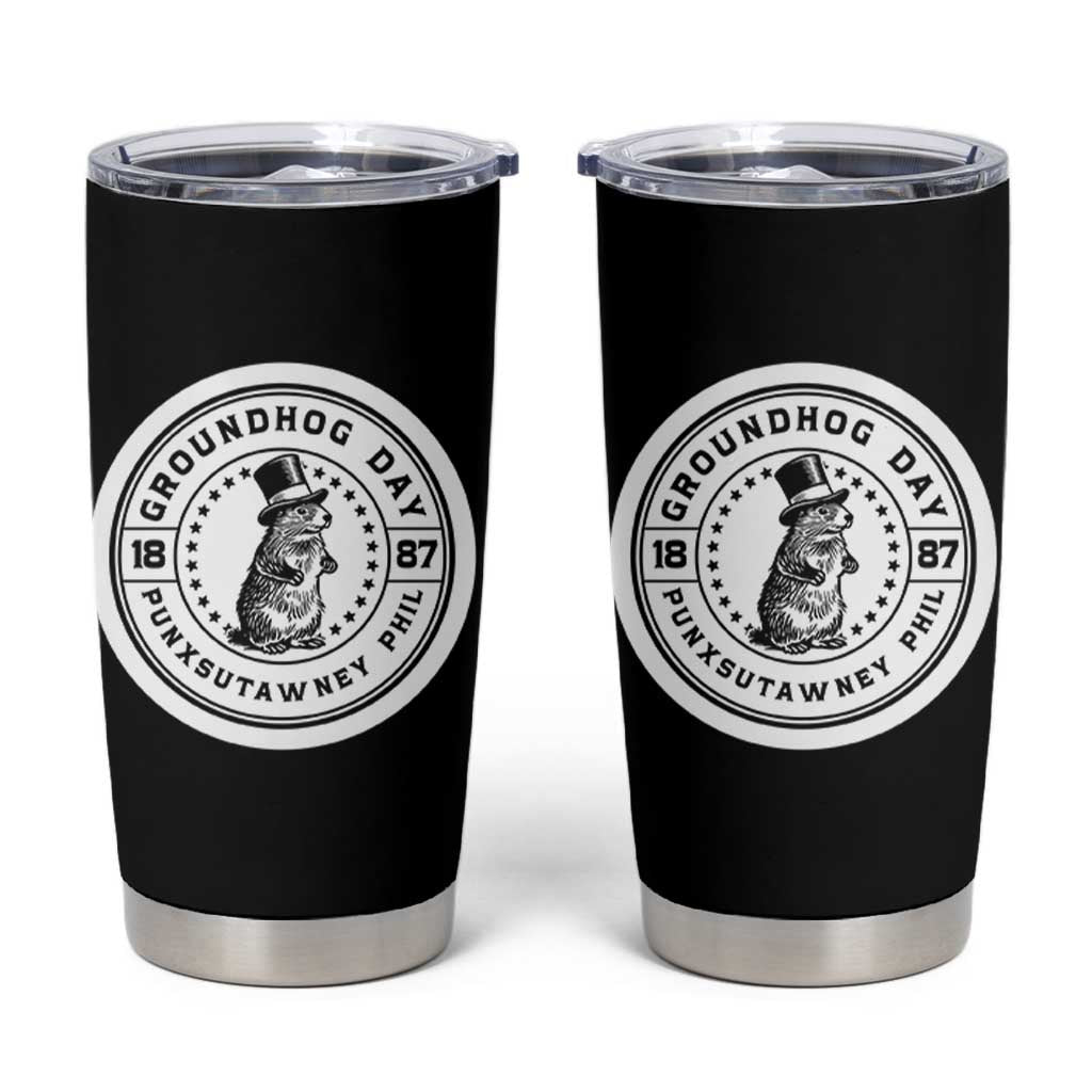 Punxsutawney Phil Groundhog Day Tumbler Cup Funny Woodchuck Day 1887