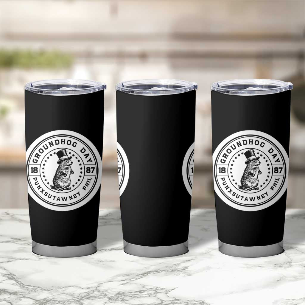 Punxsutawney Phil Groundhog Day Tumbler Cup Funny Woodchuck Day 1887