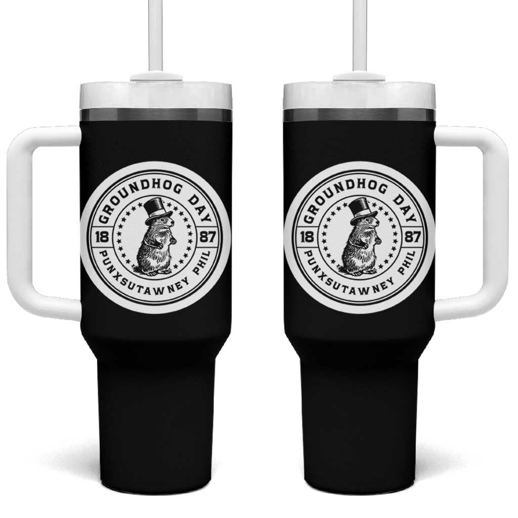 Punxsutawney Phil Groundhog Day Tumbler With Handle Funny Woodchuck Day 1887