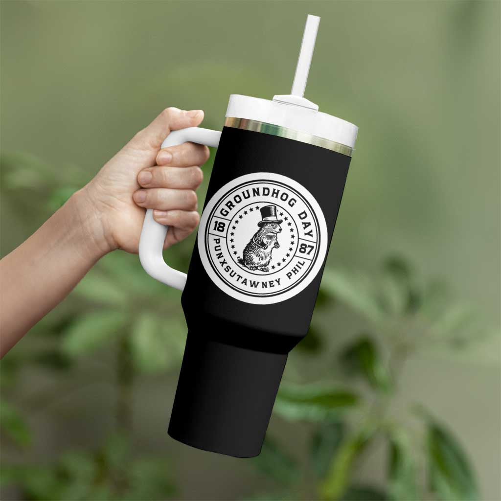 Punxsutawney Phil Groundhog Day Tumbler With Handle Funny Woodchuck Day 1887