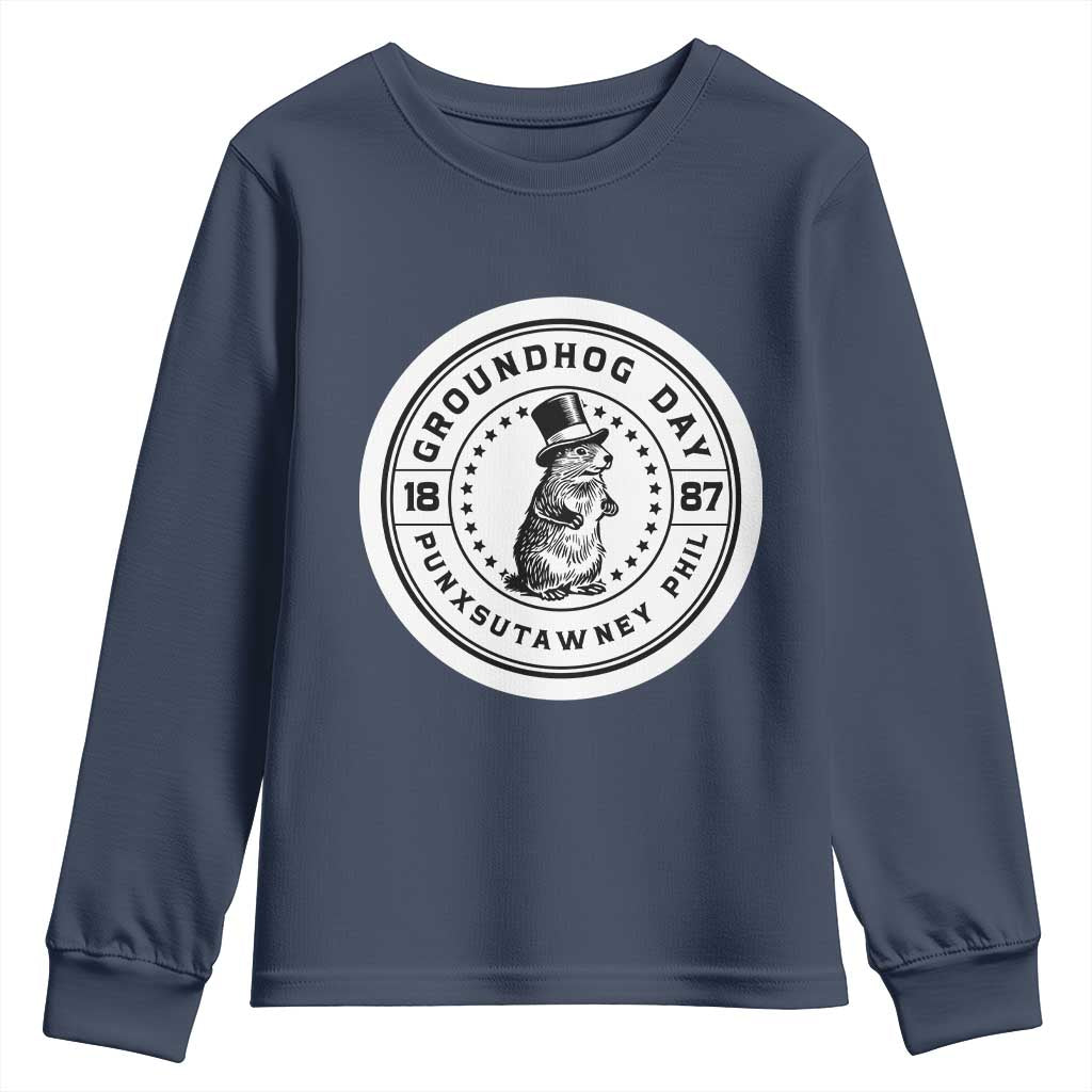 Punxsutawney Phil Groundhog Day Youth Sweatshirt Funny Woodchuck Day 1887