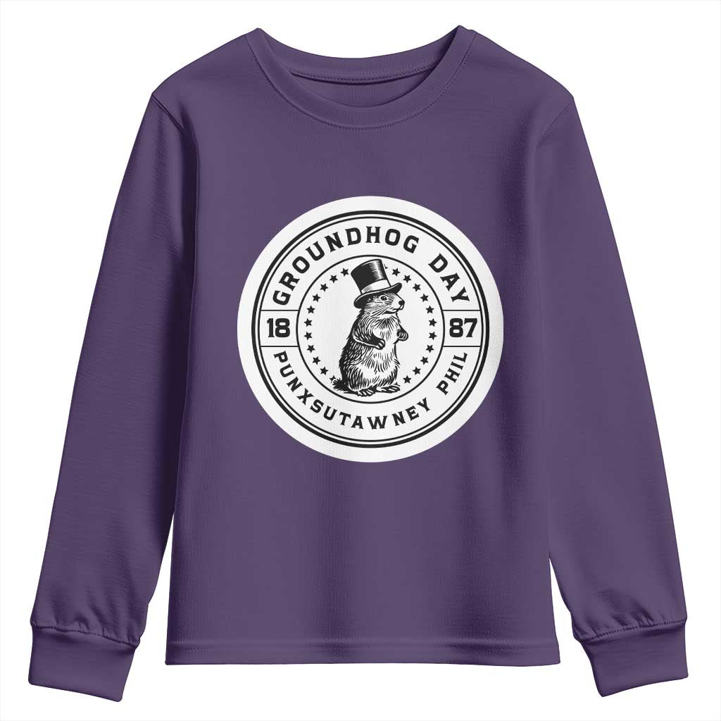 Punxsutawney Phil Groundhog Day Youth Sweatshirt Funny Woodchuck Day 1887