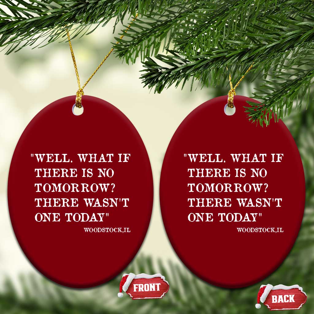 Funny Groundhog Movie Ceramic Ornament Well What If There Is No Tomorrow There Wasnt One Today Woodstock Illinois