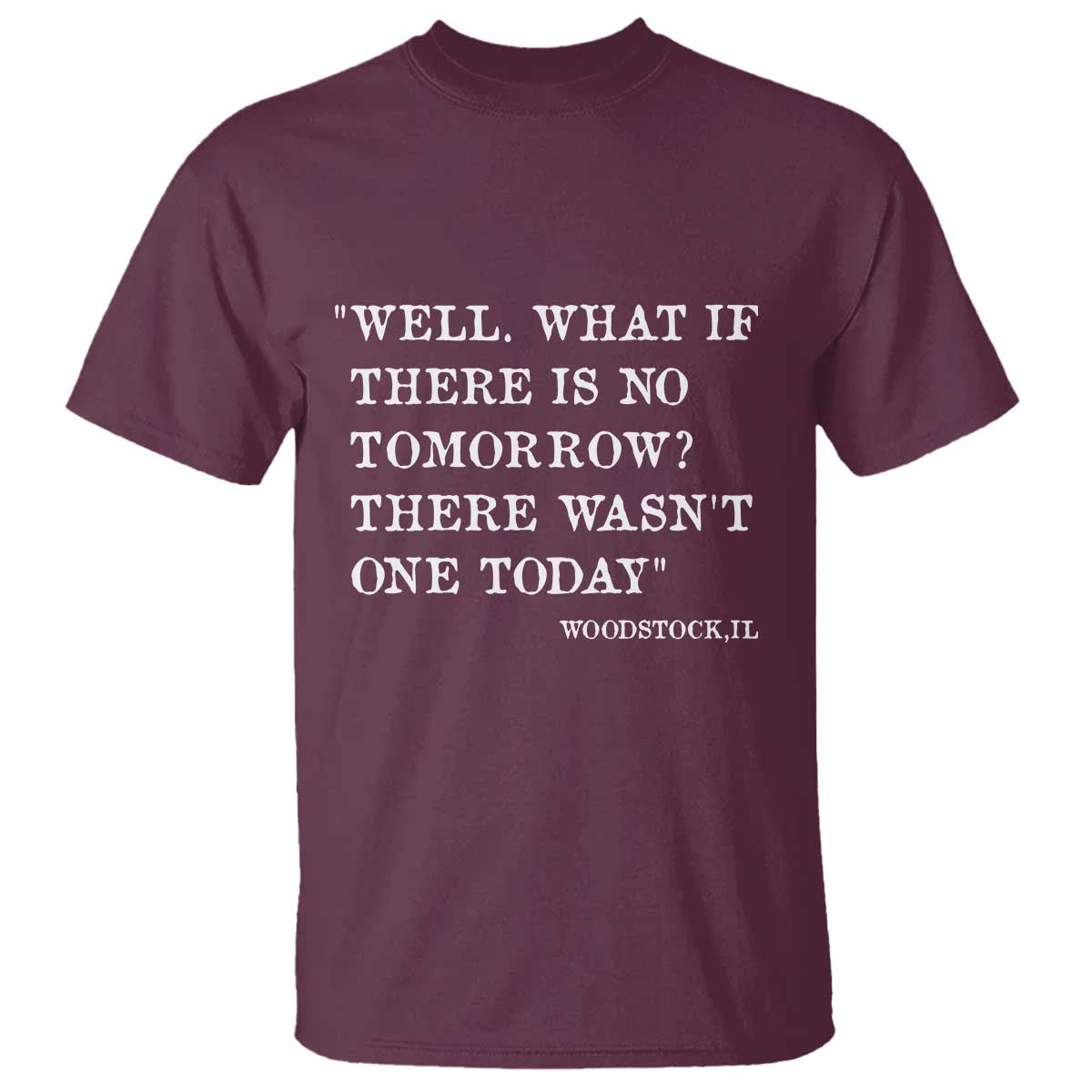 Funny Groundhog Movie T Shirt Well What If There Is No Tomorrow There Wasnt One Today Woodstock Illinois