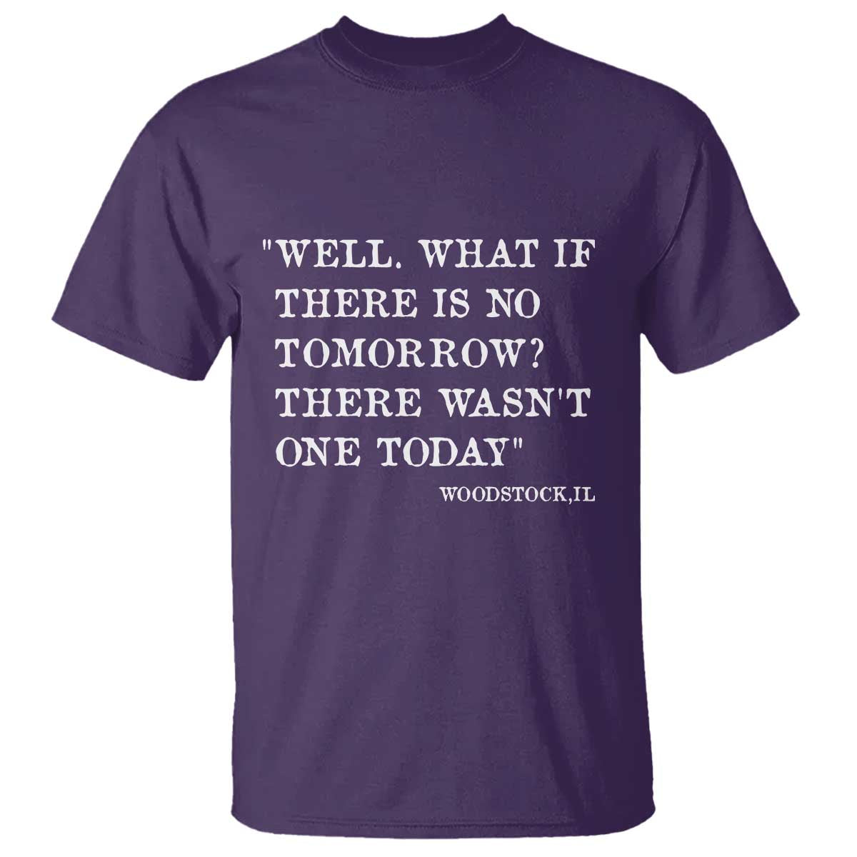 Funny Groundhog Movie T Shirt Well What If There Is No Tomorrow There Wasnt One Today Woodstock Illinois