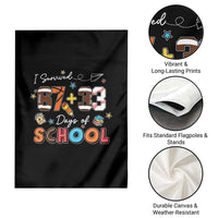 I Survived 67 33 Days Of School Garden Flag Funny 100th Days of School 67 Sport Lover