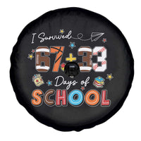 I Survived 67 33 Days Of School Spare Tire Cover Funny 100th Days of School 67 Sport Lover