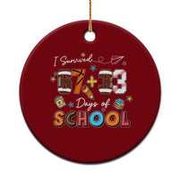 I Survived 67 33 Days Of School Ceramic Ornament Funny 100th Days of School 67 Sport Lover - Wonder Print Shop
