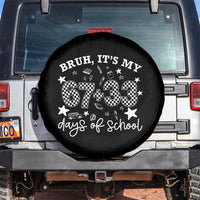 Bruh It Is My 67 33 Days Of School Spare Tire Cover 100th Days Of School Funny 67 Groovy Checkered