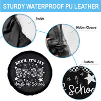 Bruh It Is My 67 33 Days Of School Spare Tire Cover 100th Days Of School Funny 67 Groovy Checkered