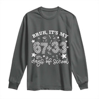 Bruh It Is My 67 33 Days Of School Long Sleeve Shirt 100th Days Of School Funny 67 Groovy Checkered