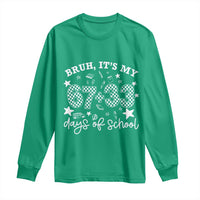 Bruh It Is My 67 33 Days Of School Long Sleeve Shirt 100th Days Of School Funny 67 Groovy Checkered