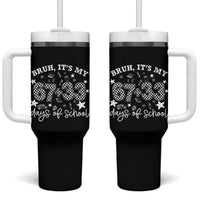 Bruh It Is My 67 33 Days Of School Tumbler With Handle 100th Days Of School Funny 67 Groovy Checkered