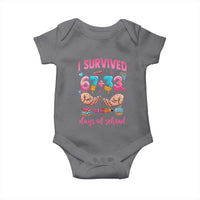 I Survived 67 33 Days Of School Baby Onesie Funny 100 Days of School 67 Ice Cream Drip - Wonder Print Shop
