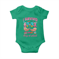 I Survived 67 33 Days Of School Baby Onesie Funny 100 Days of School 67 Ice Cream Drip - Wonder Print Shop