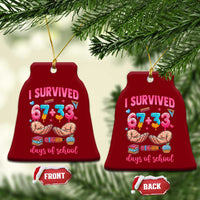 I Survived 67 33 Days Of School Ceramic Ornament Funny 100 Days of School 67 Ice Cream Drip - Wonder Print Shop