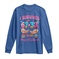 I Survived 67 33 Days Of School Long Sleeve Shirt Funny 100 Days of School 67 Ice Cream Drip - Wonder Print Shop
