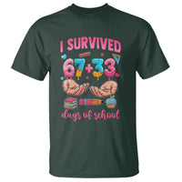 I Survived 67 33 Days Of School T Shirt Funny 100 Days of School 67 Ice Cream Drip - Wonder Print Shop