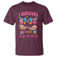 I Survived 67 33 Days Of School T Shirt Funny 100 Days of School 67 Ice Cream Drip - Wonder Print Shop