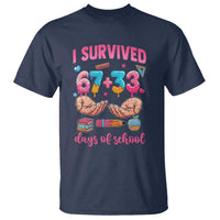 I Survived 67 33 Days Of School T Shirt Funny 100 Days of School 67 Ice Cream Drip - Wonder Print Shop