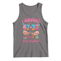 I Survived 67 33 Days Of School Tank Top Funny 100 Days of School 67 Ice Cream Drip - Wonder Print Shop