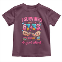 I Survived 67 33 Days Of School Toddler T Shirt Funny 100 Days of School 67 Ice Cream Drip - Wonder Print Shop