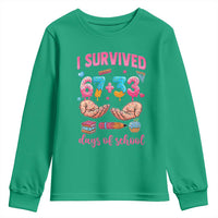 I Survived 67 33 Days Of School Youth Sweatshirt Funny 100 Days of School 67 Ice Cream Drip - Wonder Print Shop