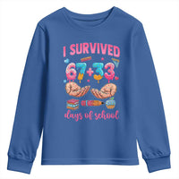 I Survived 67 33 Days Of School Youth Sweatshirt Funny 100 Days of School 67 Ice Cream Drip - Wonder Print Shop