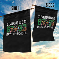 I Survived 67 33 Days Of School Garden Flag Funny 100 Days of School 67 Pixel Game