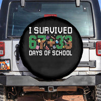 I Survived 67 33 Days Of School Spare Tire Cover Funny 100 Days of School 67 Pixel Game