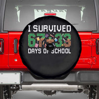 I Survived 67 33 Days Of School Spare Tire Cover Funny 100 Days of School 67 Pixel Game