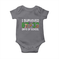 I Survived 67 33 Days Of School Baby Onesie Funny 100 Days of School 67 Pixel Game - Wonder Print Shop