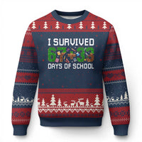 I Survived 67 33 Days Of School Ugly Christmas Sweater Funny 100 Days of School 67 Pixel Game - Wonder Print Shop