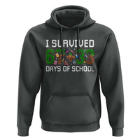 I Survived 67 33 Days Of School Hoodie Funny 100 Days of School 67 Pixel Game - Wonder Print Shop