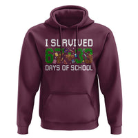 I Survived 67 33 Days Of School Hoodie Funny 100 Days of School 67 Pixel Game - Wonder Print Shop