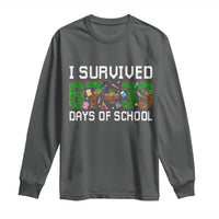 I Survived 67 33 Days Of School Long Sleeve Shirt Funny 100 Days of School 67 Pixel Game - Wonder Print Shop