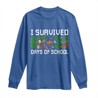 I Survived 67 33 Days Of School Long Sleeve Shirt Funny 100 Days of School 67 Pixel Game - Wonder Print Shop