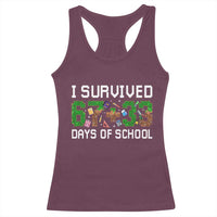 I Survived 67 33 Days Of School Racerback Tank Top Funny 100 Days of School 67 Pixel Game - Wonder Print Shop