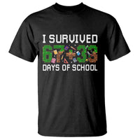 I Survived 67 33 Days Of School T Shirt Funny 100 Days of School 67 Pixel Game - Wonder Print Shop
