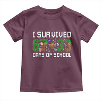 I Survived 67 33 Days Of School Toddler T Shirt Funny 100 Days of School 67 Pixel Game - Wonder Print Shop
