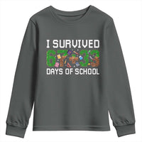 I Survived 67 33 Days Of School Youth Sweatshirt Funny 100 Days of School 67 Pixel Game - Wonder Print Shop