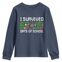 I Survived 67 33 Days Of School Youth Sweatshirt Funny 100 Days of School 67 Pixel Game - Wonder Print Shop