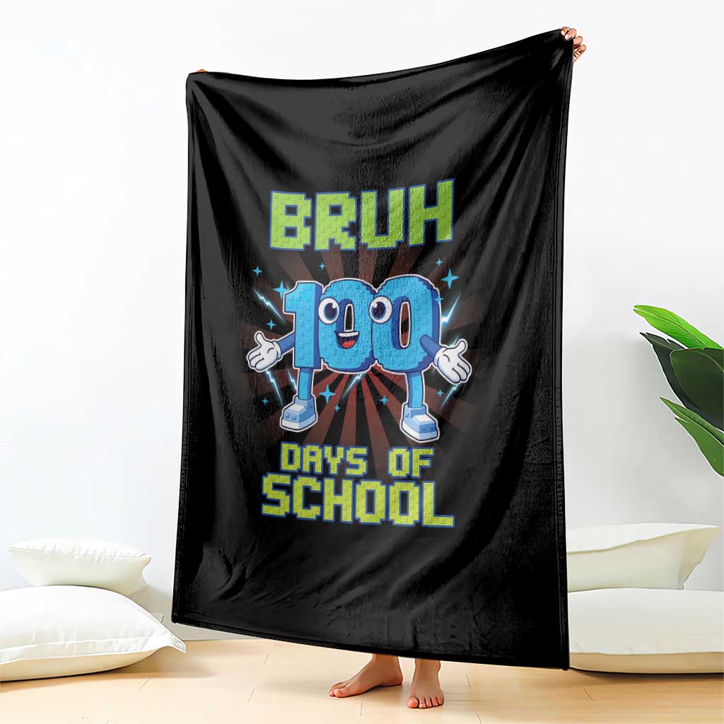 Bruh I Survived 67 33 Days Of School Throw Blanket Funny 100th Days of School 67 Game Meme