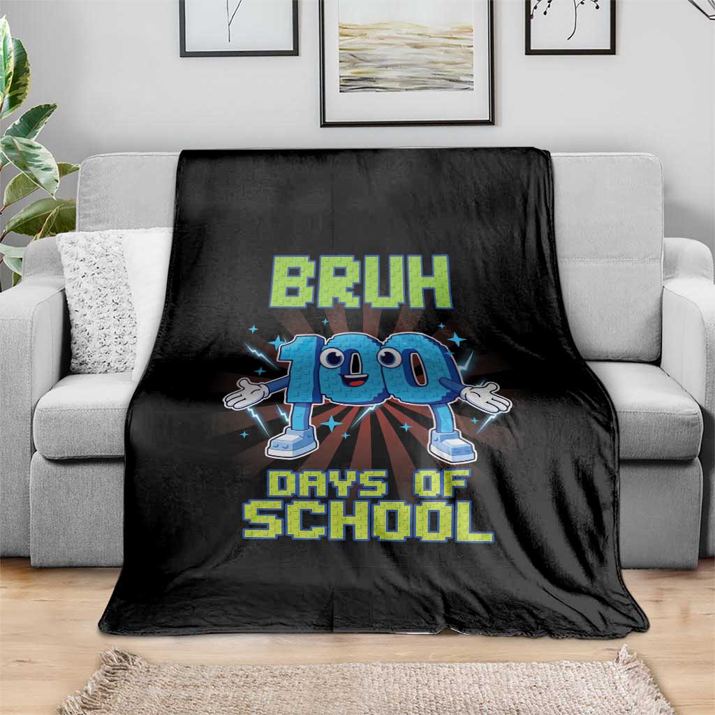 Bruh I Survived 67 33 Days Of School Throw Blanket Funny 100th Days of School 67 Game Meme