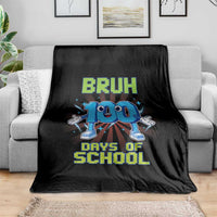 Bruh I Survived 67 33 Days Of School Throw Blanket Funny 100th Days of School 67 Game Meme