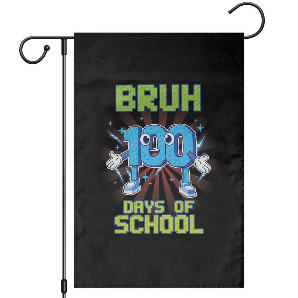 Bruh I Survived 67 33 Days Of School Garden Flag Funny 100th Days of School 67 Game Meme