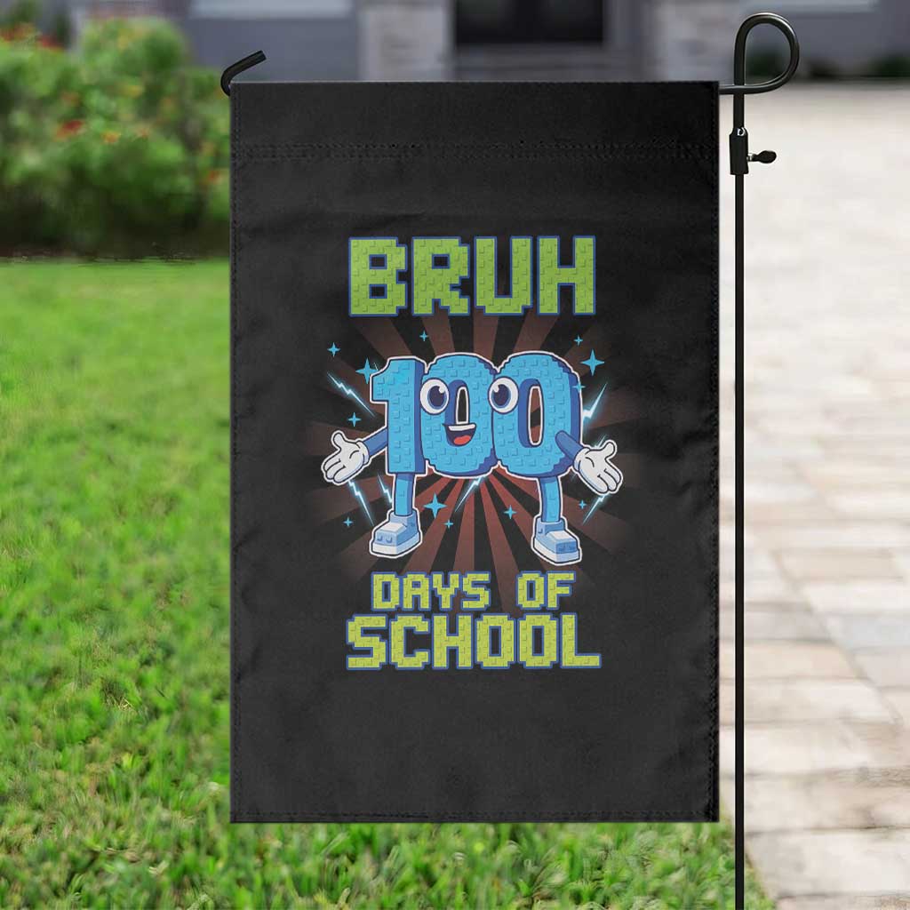 Bruh I Survived 67 33 Days Of School Garden Flag Funny 100th Days of School 67 Game Meme
