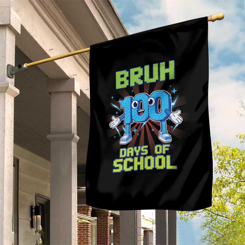 Bruh I Survived 67 33 Days Of School Garden Flag Funny 100th Days of School 67 Game Meme