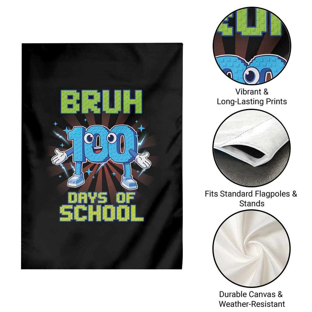 Bruh I Survived 67 33 Days Of School Garden Flag Funny 100th Days of School 67 Game Meme